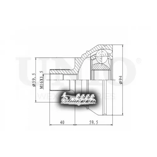 Шрус Vag Golf/Passat/Octavia 07- Внеш. UNIO 