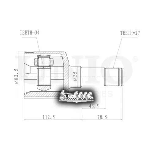 Шрус Opel/Chevrolet Antara/Captiva 06- Внутр.лев. UNIO 