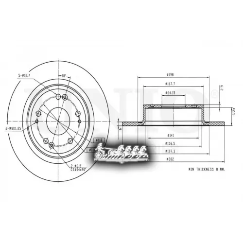 Диск Тормозной Honda Accord/Civic 07- Задн. UNIO 