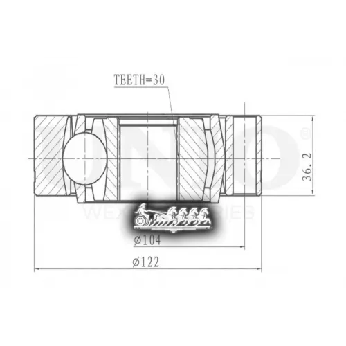 Шрус Mb Vito(W638) Внутр. UNIO 