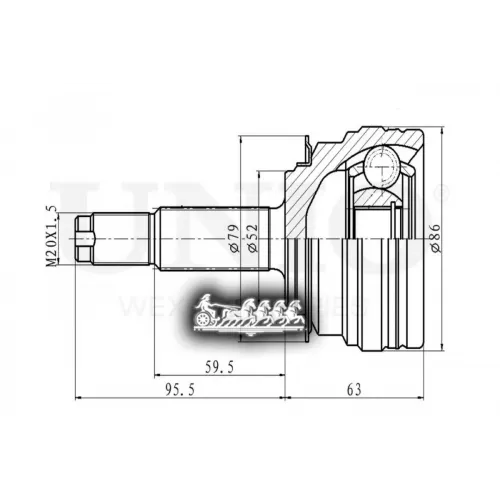 Шрус Chevrolet Chevrolet 97- Внеш. UNIO 