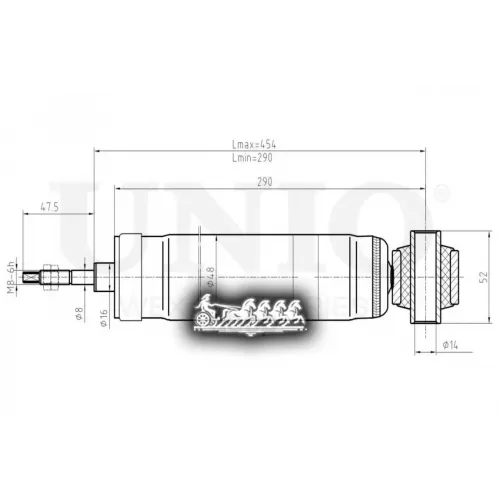 Амортизатор Ford Mondeo/Galaxy 06- Газ.задн. UNIO 