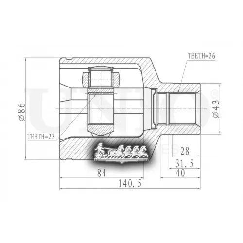Шрус Chevrolet/Daewoo Epica/Tosca 06- Внутр. UNIO 