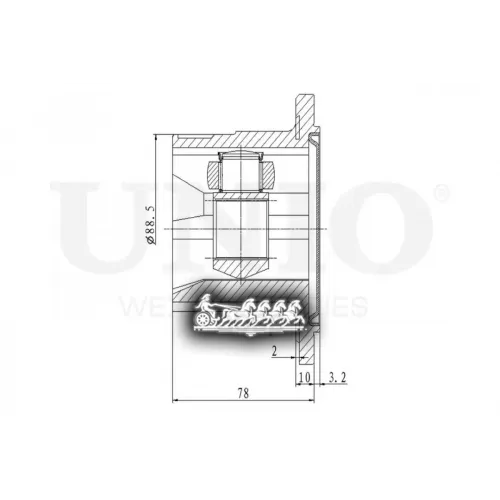 Шрус Nissan Navara 01- Внутр. UNIO 