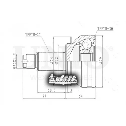 Шрус Subaru Forester/Legacy 07- Внеш. UNIO 