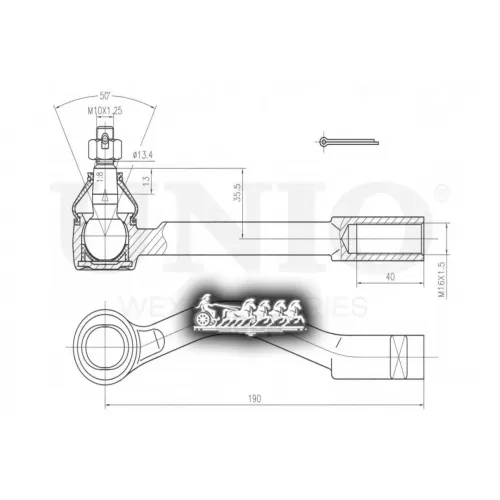 Наконечник Рулевой Тяги Kia/Hyundai Soul/Venga/I20 08- Лев. UNIO 