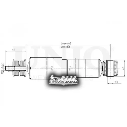 Амортизатор Ford Maverick 01- Газ.задн. UNIO 