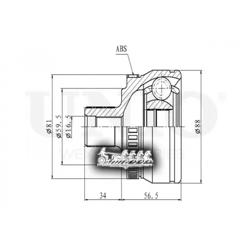 Шрус Audi A4/A6 97- Внеш. UNIO 