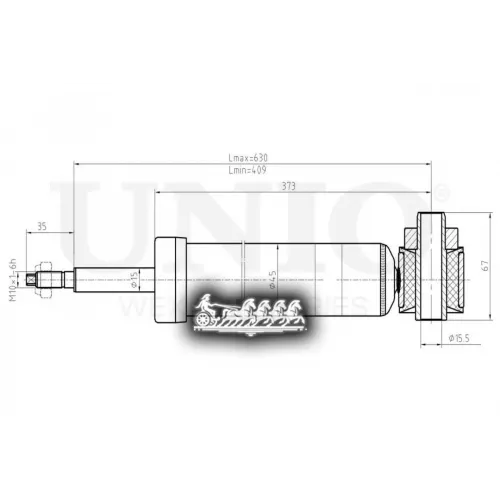 Амортизатор Audi A6 04- Газ.задн. UNIO 