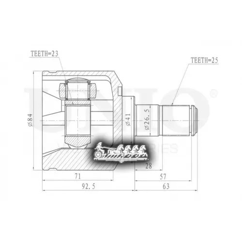 Шрус Hyundai/Kia Sonata/Magentis 98- Внутр. UNIO 