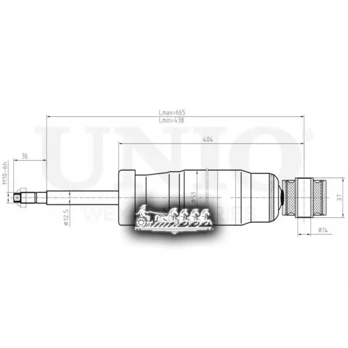 Амортизатор Audi Q5 08- Газ.задн. UNIO 