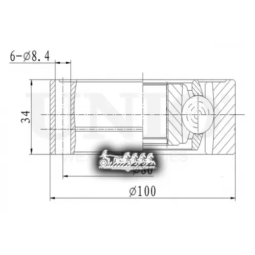 Шрус Vag Passat/Polo/Octavia 95- Внутр. UNIO 