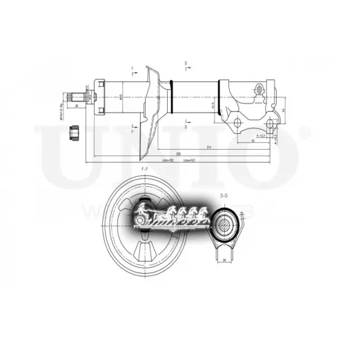 Амортизатор Chery Bonus 11- Газ.перед. UNIO 