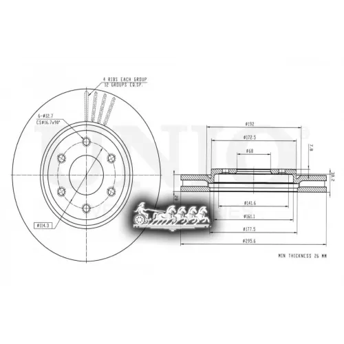 Диск Тормозной Nissan Pathfinder 05- Перед. UNIO 