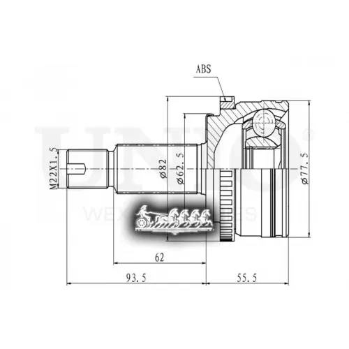 Шрус Kia/Hyundai Ceed/I30 11- Внеш. UNIO 