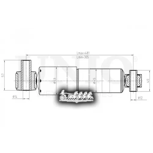 Амортизатор Ford Transit 06- Газ.задн. UNIO 