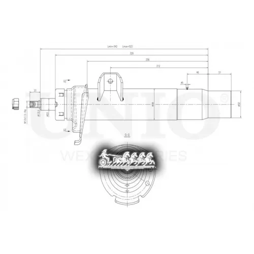 Амортизатор Bmw 1(F20)/3(F30) Газ.перед. UNIO 
