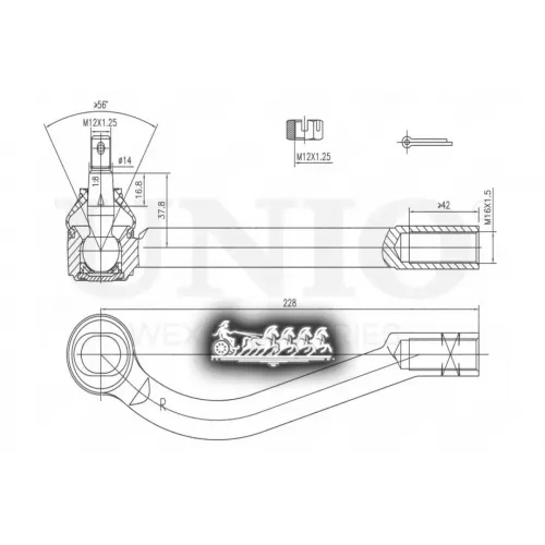Наконечник Рулевой Тяги Hyundai/Kia Santa Fe/Sorento 06- Прав. UNIO 