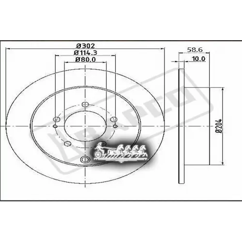 Диск Тормозной Nissan Juke(Yf15) 14- Перед.вент. BAPCO 