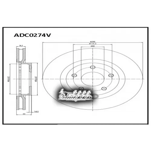 Диск Тормозной Nissan Juke (F15)/Qashqai(J10)/X-Trail(T32) Перед. Вент. ALLIED NIPPON 