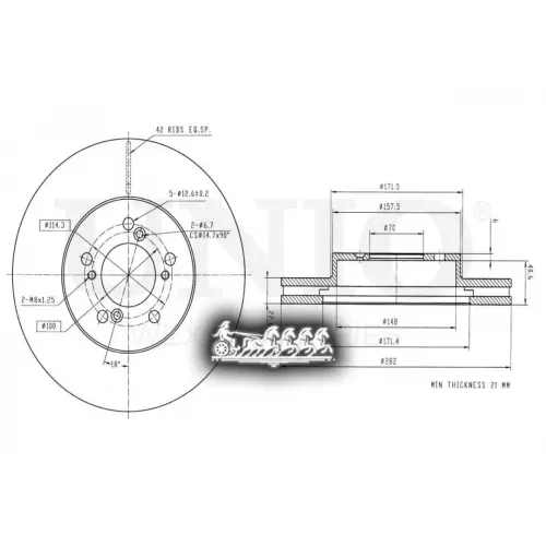 Диск Тормозной Honda Cr-V 95- Перед. UNIO 