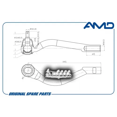 Наконечник Рулевой Тяги Hyundai Ix35/Sportage 10- Правый AMD 