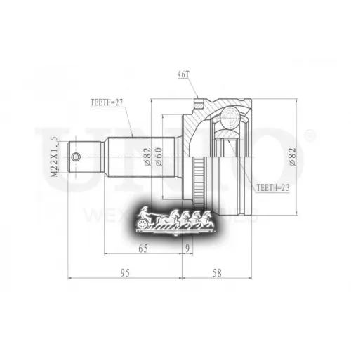 Шрус Kia/Hyundai Ceed/I 06- Внеш. UNIO 