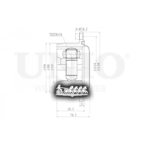 Шрус Vag Passat/A4/A6 94- Внутр. UNIO 
