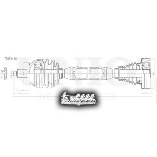 Привод В Сборе Vag Polo/Rapid/Fabia 05- Перед.прав. UNIO 