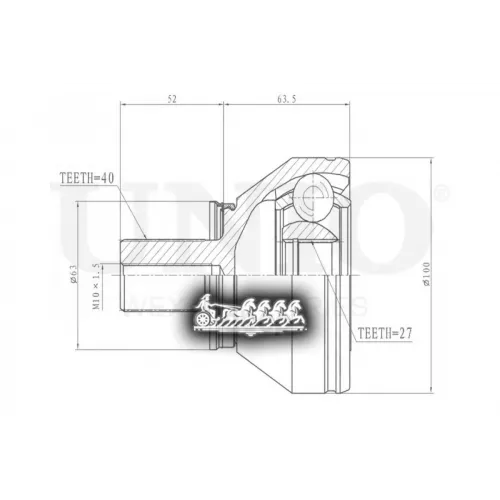 Шрус Land Rover Freelander 06- Внеш. UNIO 