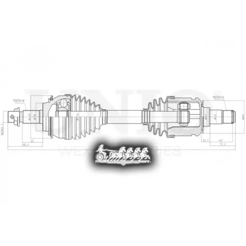 Привод В Сборе Toyota/Lexus Land Cruiser Prado/Gx 02- Перед.лев./Прав. UNIO 