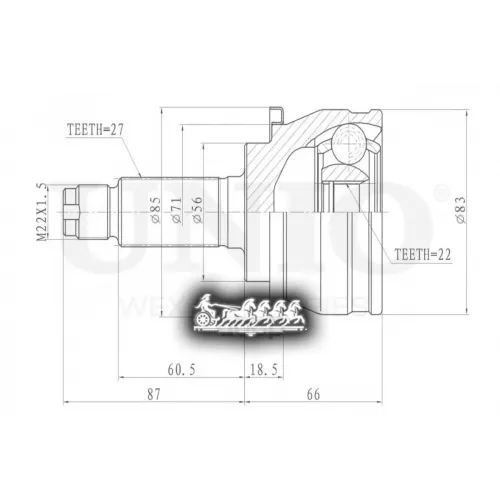 Шрус Subaru Impreza/Legacy 92- Внеш. UNIO 