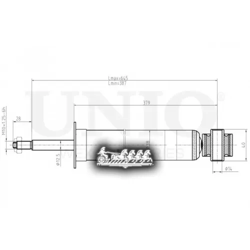 Амортизатор Chevrolet/Opel Cruze/Astra 09- Газ.задн. UNIO 