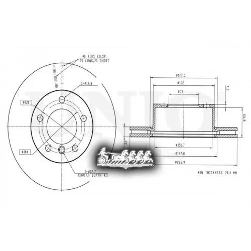 Диск Тормозной Bmw 1(F20) Перед. UNIO 