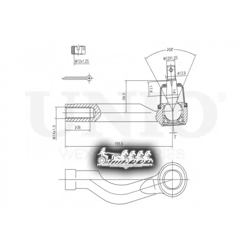 Наконечник Рулевой Тяги Kia Sorento 02- Лев. UNIO 