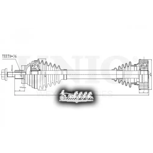 Привод В Сборе Vag Passat/Octavia/A3 05- Перед.лев. UNIO 