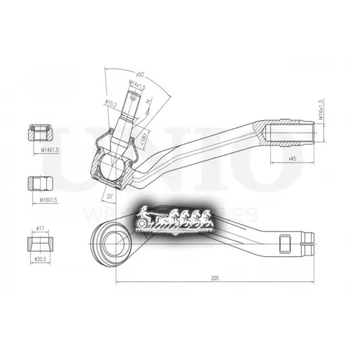 Наконечник Рулевой Тяги Mb M(W163) Лев. UNIO 