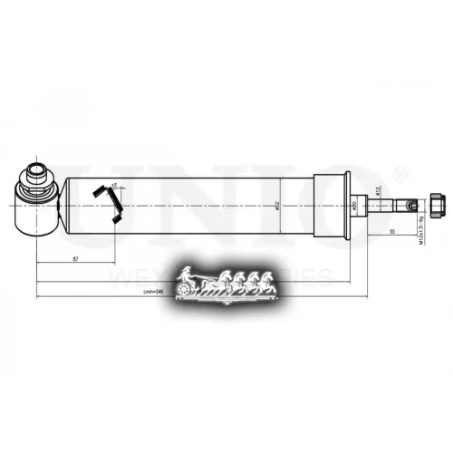 Амортизатор Bmw X5(E70)/X6(E71) Газ.задн.прав. UNIO 