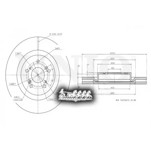 Диск Тормозной Haval F7 19- Перед. UNIO 