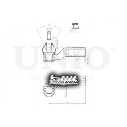Наконечник Рулевой Тяги Ford Focus/Transit Connect 10- Лев. UNIO 