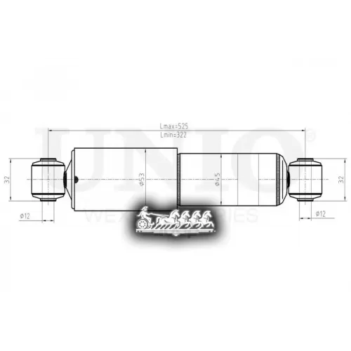 Амортизатор Chevrolet Niva 02- Газ.задн. UNIO 