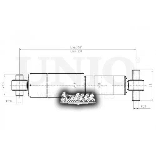 Амортизатор Chevrolet Trailblazer 01- Газ.задн. UNIO 