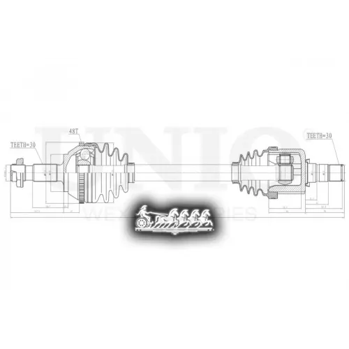 Привод В Сборе Ldv Maxus 05- Перед.лев. UNIO 