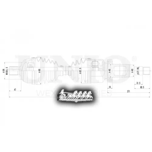 Привод В Сборе Ford Focus/C-Max 03- Перед.прав. UNIO 