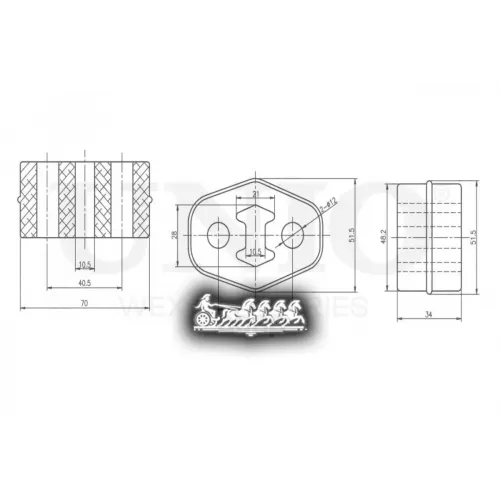 Крепление Глушителя Vag Golf/Polo/Octavia 94- UNIO 