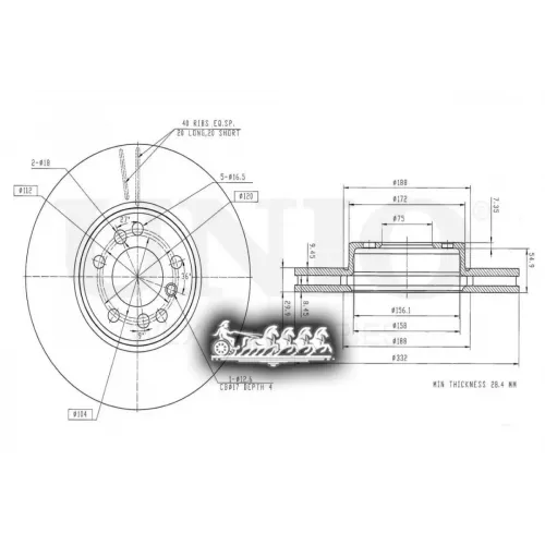Диск Тормозной Bmw X5(E53)/X3(E83) Перед. UNIO 
