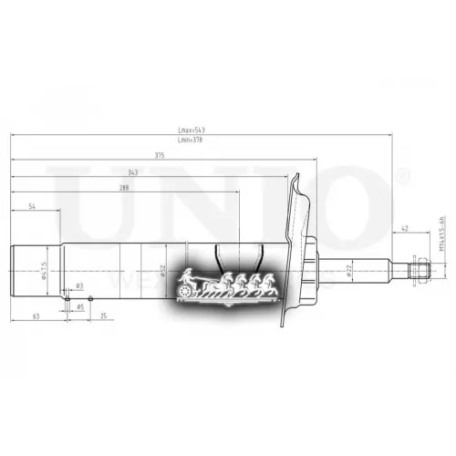 Амортизатор Bmw 3(E46) Газ.перед.прав. UNIO 