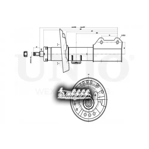 Амортизатор Chevrolet/Opel Cruze/Astra 09- Газ.перед.прав. UNIO 