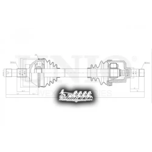 Привод В Сборе Psa/Fiat Boxer/Ducato/Jumper 94- Перед.лев. UNIO 