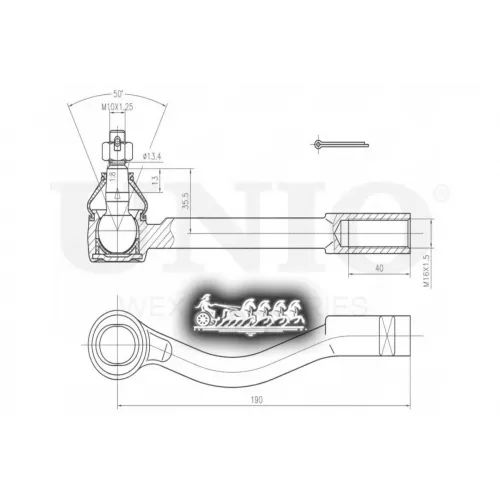 Наконечник Рулевой Тяги Kia/Hyundai Soul/Venga/I20 08- Прав. UNIO 